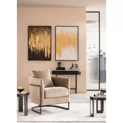 Gerahmtes Bild Abstract Weis 80X120Cm