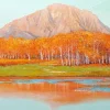 Gerahmtes Bild Autumnal 120X120Cm