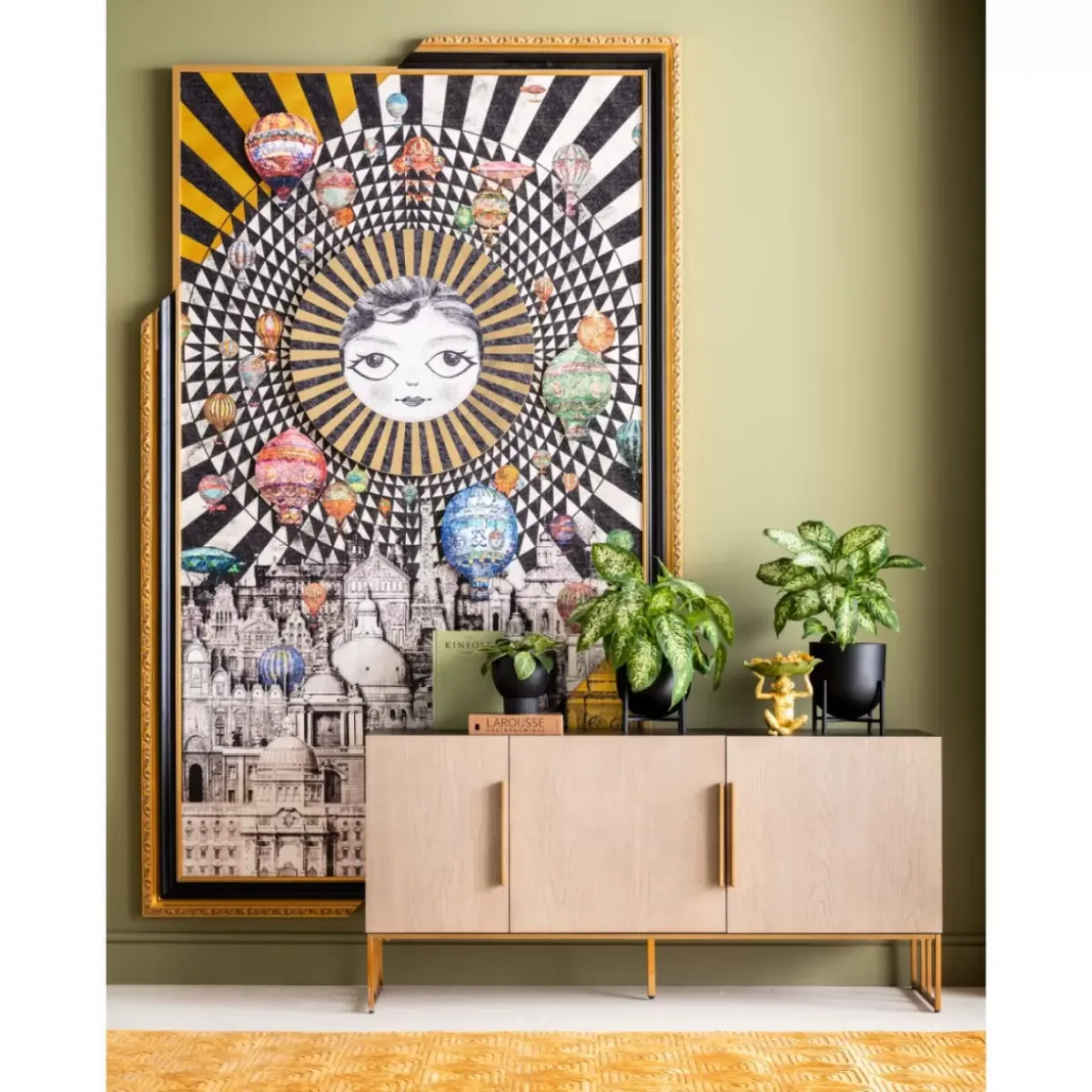 Gerahmtes Bild Balloons 160X260Cm