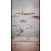 Gerahmtes Bild Cloud Fisherman Boat 60X120Cm