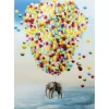 Glasbild Balloon Elephant 100X150Cm