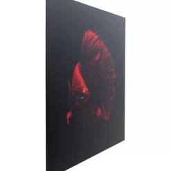 Glasbild Fire Fish 100X100Cm