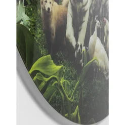 Glasbild Jungle Animals O120Cm