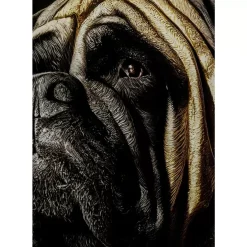 Glasbild King Pug 40X60Cm