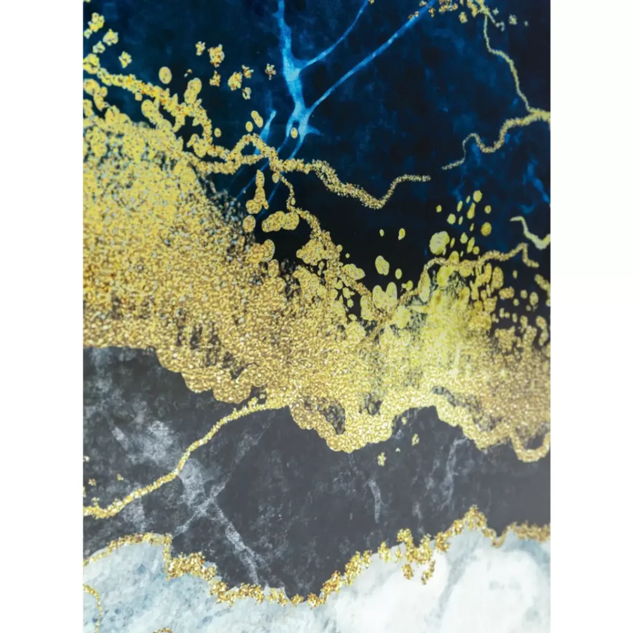 Glasbild Metallic Ocean 100X100Cm