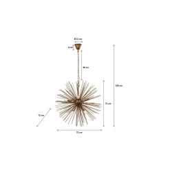 Hangeleuchte Beam Brass O72Cm