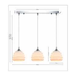 Hangeleuchte Ruffle Dining Weis