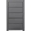 Hochkommode Luxury Push 5 Schube Grau