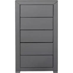 Hochkommode Luxury Push 5 Schube Grau