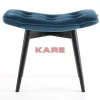 Hocker Black Vicky Velvet Petrol 46X59Cm