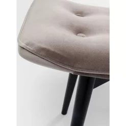 Hocker Black Vicky Velvet Grau 46X59Cm