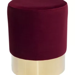 Hocker Cherry Bordeaux Brass O35Cm