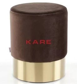Hocker Cherry Braun Brass O35Cm