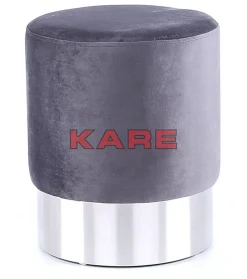 Hocker Cherry Hellgrau Silver O35Cm