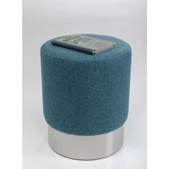 Hocker Cherry Lina Blau Silver O35Cm