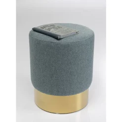 Hocker Cherry Lina Hellbau Brass O35Cm