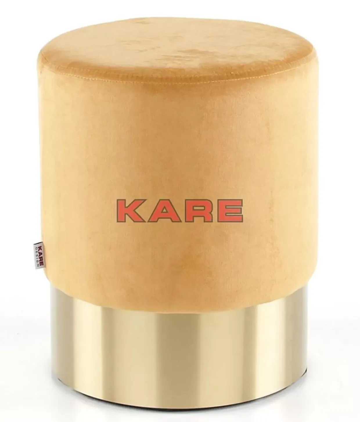 Hocker Cherry Orange Brass O35Cm