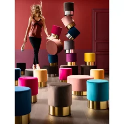 Hocker Cherry Rose Brass O45Cm