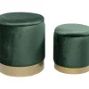 Hocker Cherry Storage Dunkelgrun Brass (2/Set)