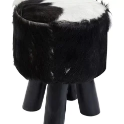 Hocker Flint Stone Schwarz O35Cm