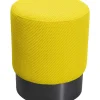 Hocker Jody Gelb Mesh Schwarz O35Cm