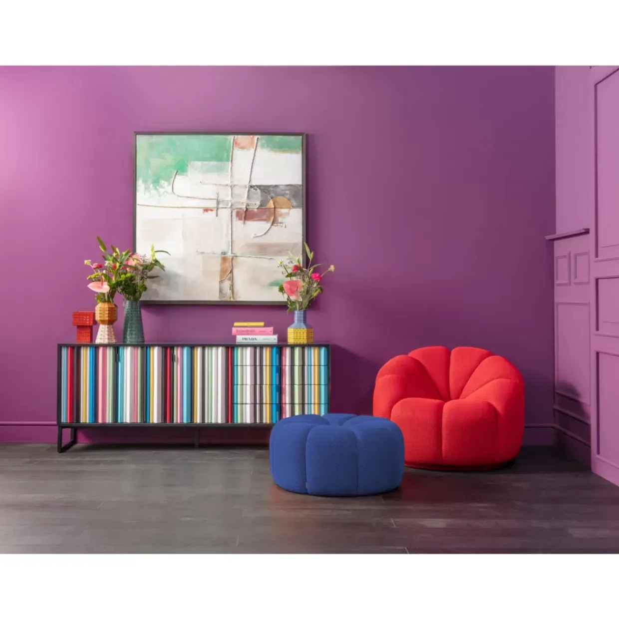 Hocker Peppo Lounge Blau O80Cm