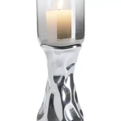 Kerzenständer Jade Silber 33Cm