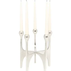 Kerzenständer Stacky Silber 31Cm