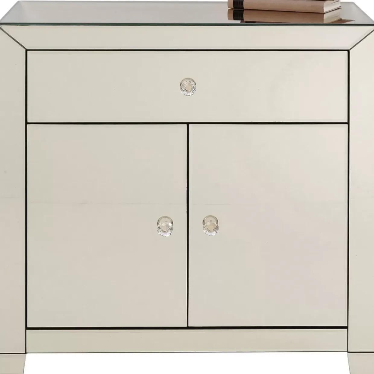Kommode Luxury Champagne 2-Turig 1 Schub