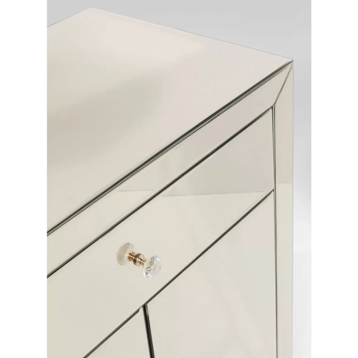 Kommode Luxury Champagne 2-Turig 1 Schub