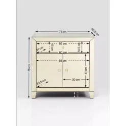 Kommode Luxury Champagne 2-Turig 1 Schub