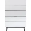 Kommode Soran 5 Schube Schwarz 65X114Cm