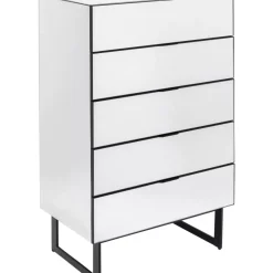 Kommode Soran 5 Schube Schwarz 65X114Cm