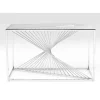 Konsole Laser Silber Klarglas 120X40