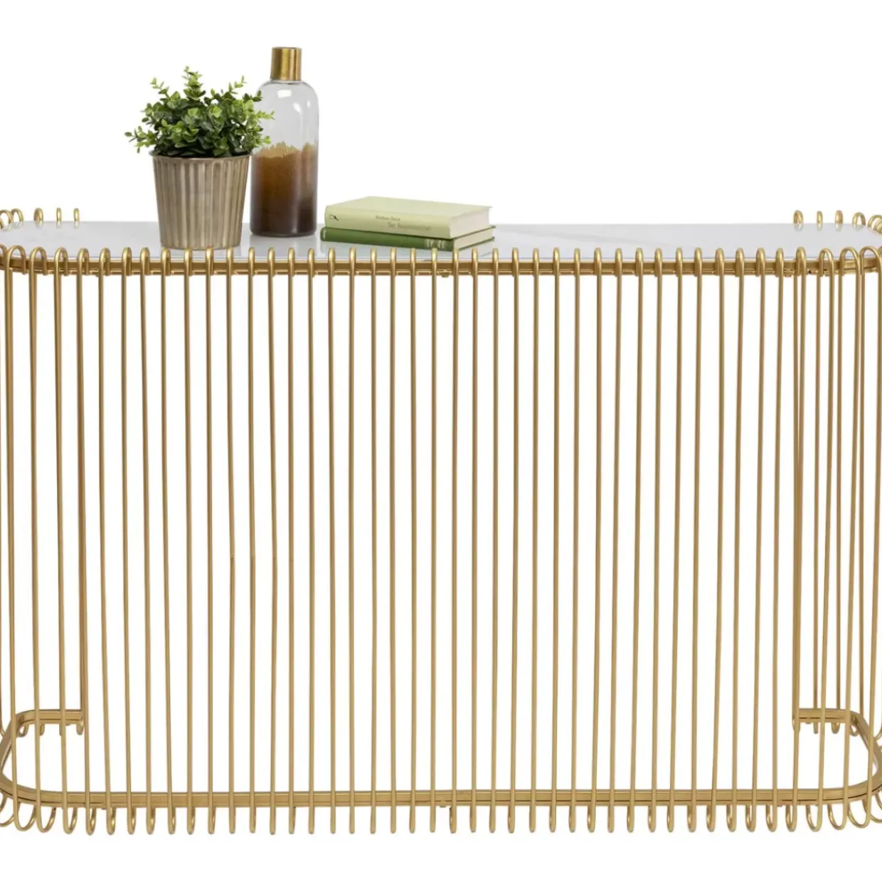 Konsole Wire Glas Marble Gold 142X89Cm