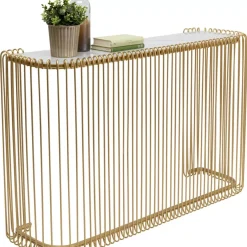 Konsole Wire Glas Marble Gold 142X89Cm