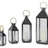 Laterne Giardino Schwarz Gold (4/Set)