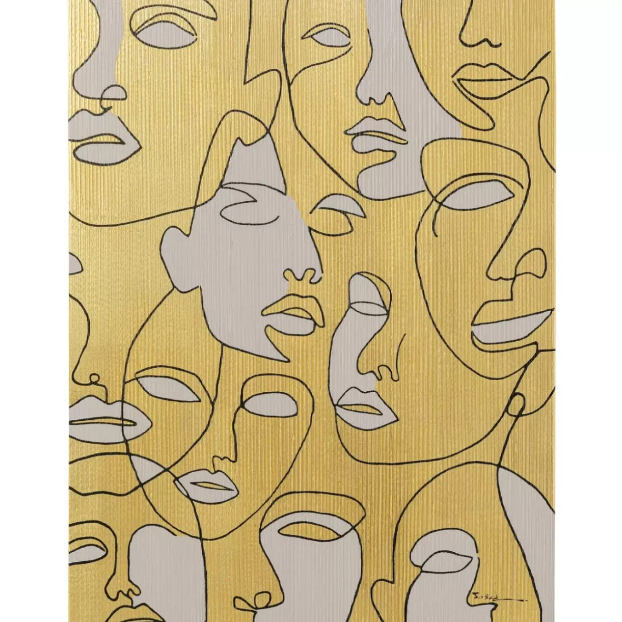 Leinwandbild Faces 70X100Cm