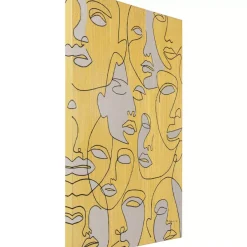 Leinwandbild Faces 70X100Cm