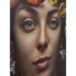 Leinwandbild Flower Art Lady 200X200Cm
