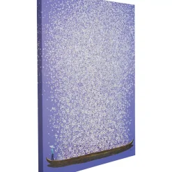 Leinwandbild Flower Boat Lila Weis 80X100Cm