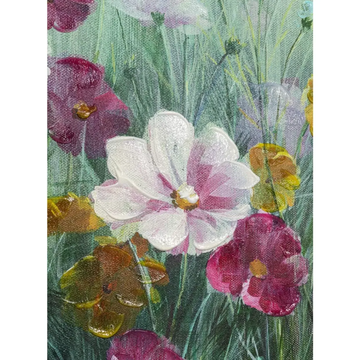 Leinwandbild Pastell Flowers 120X120Cm