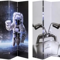 Paravent Triptychon Man Vs Oldtimer 120X180Cm