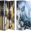 Paravent Triptychon Wave Vs Palms 120X180Cm