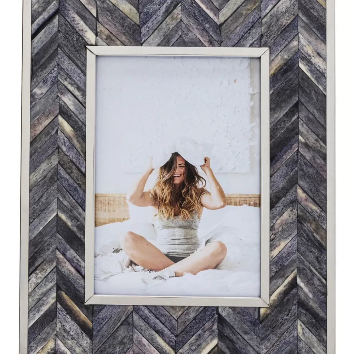 Rahmen Chevron Grau 13X18