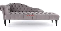 Recamiere Desire Velvet Silbergrau