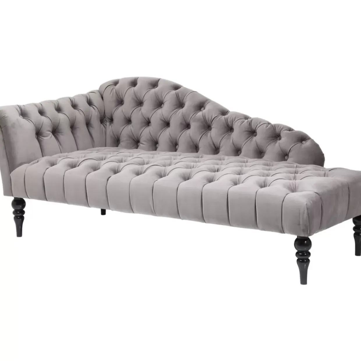 Recamiere Desire Velvet Silbergrau