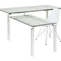 Schreibtisch Lorenco Chrom Winkelcombi 210X180Cm