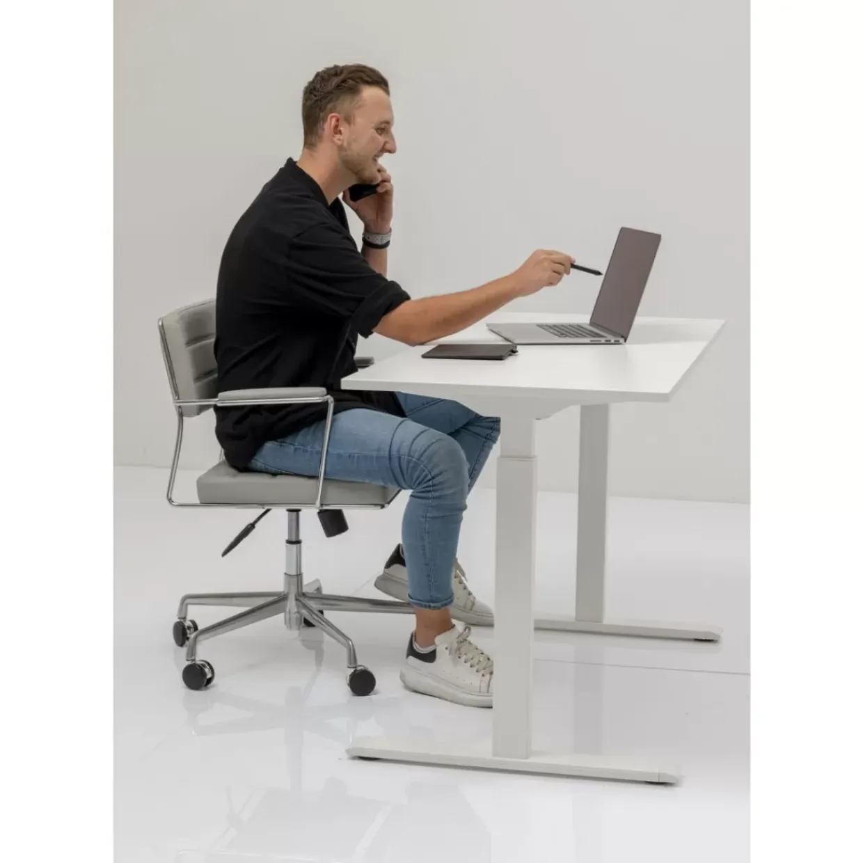 Schreibtisch Office Smart Weis Weis 120X70