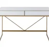 Schreibtisch Soran Gold 120X50Cm
